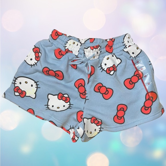Hello Kitty Pants - Hello Kitty Blue and Red Women's Shorts